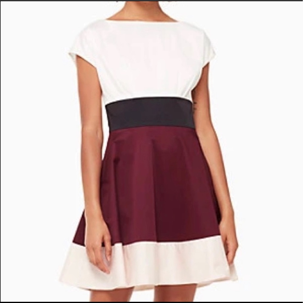 Kate Spade Color Block Fiorella Fit & Flare Dress